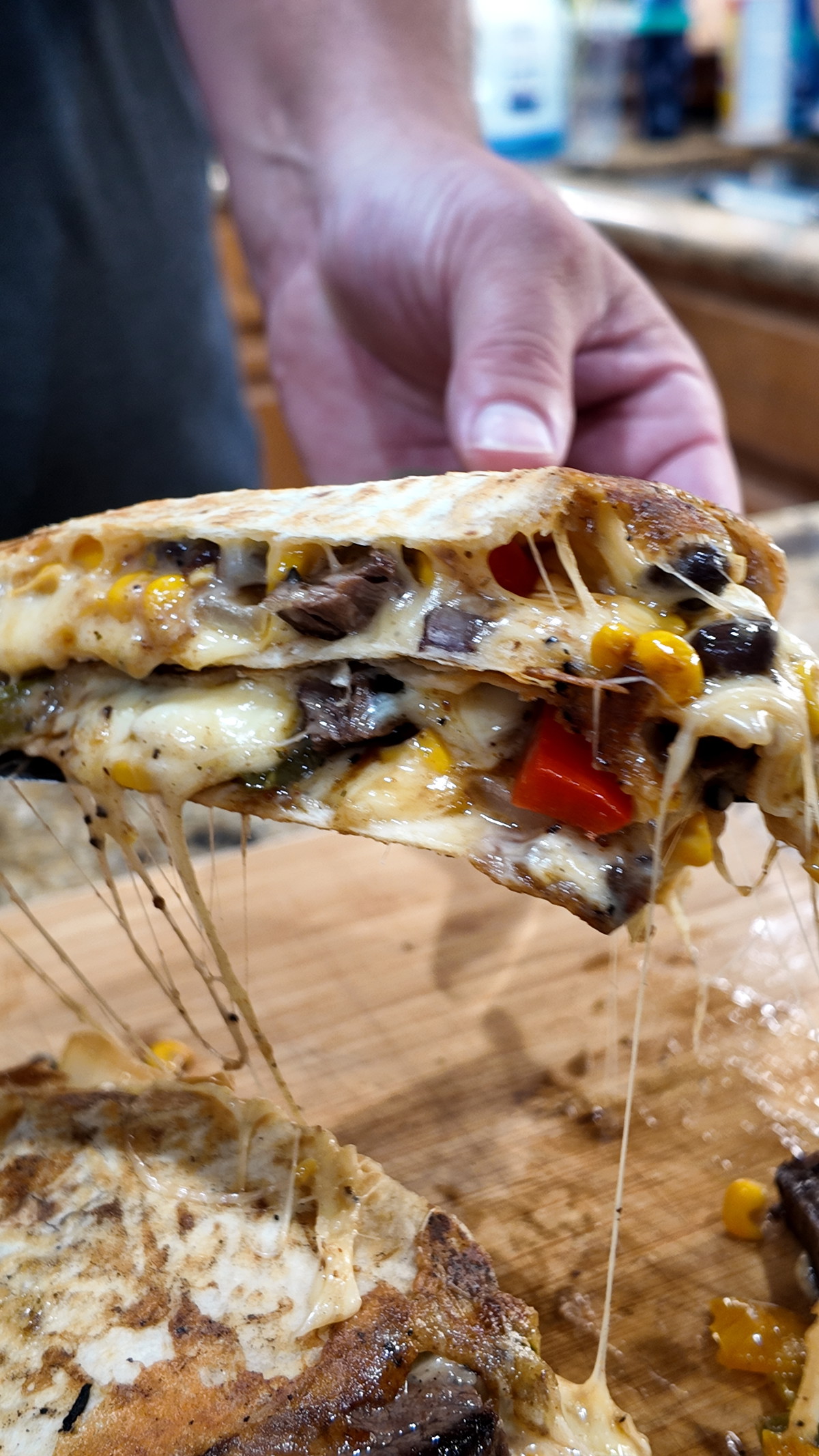 Loaded Skirt steak Quesadillas!!
