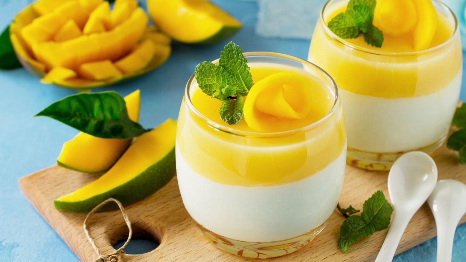 Image of 🥥 Coconut Panna Cotta with Mango Mirror