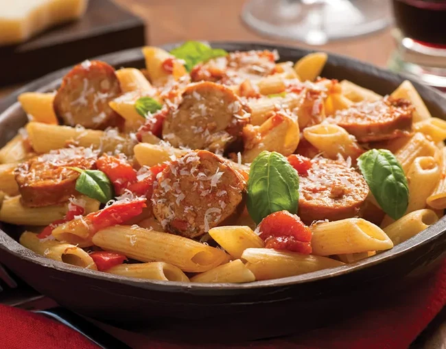 Image of Fresh Tomato, Sausage, and Pecorino Pasta