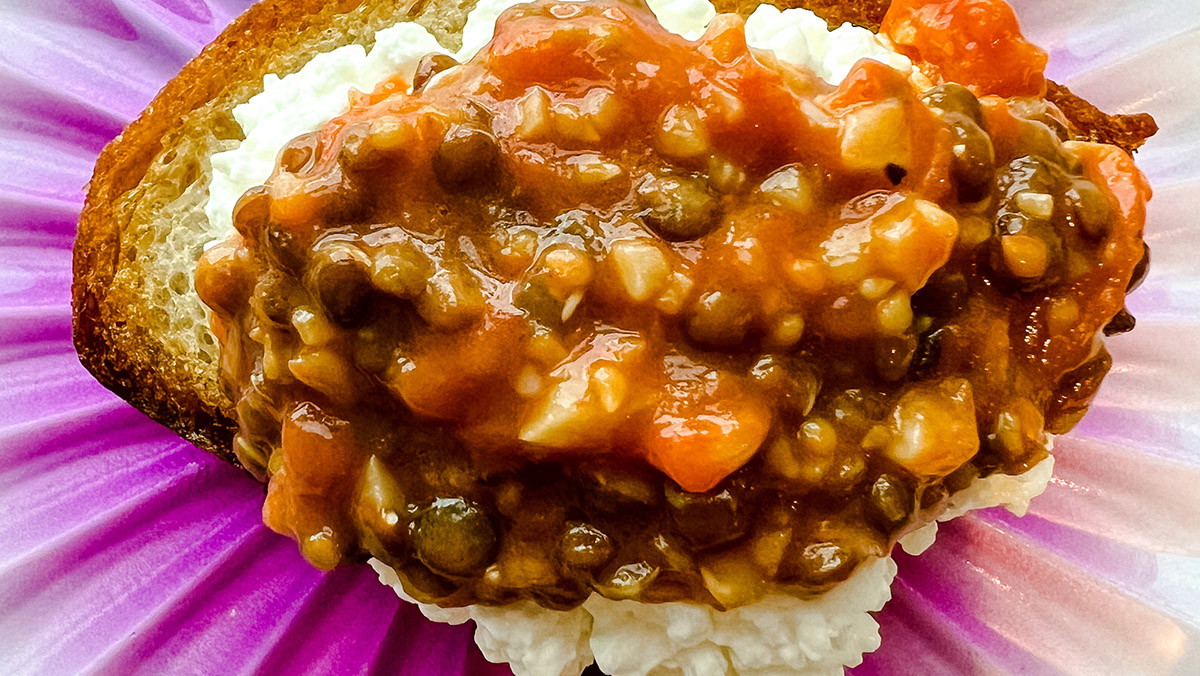 Stewed Tomatoes & Lentils
