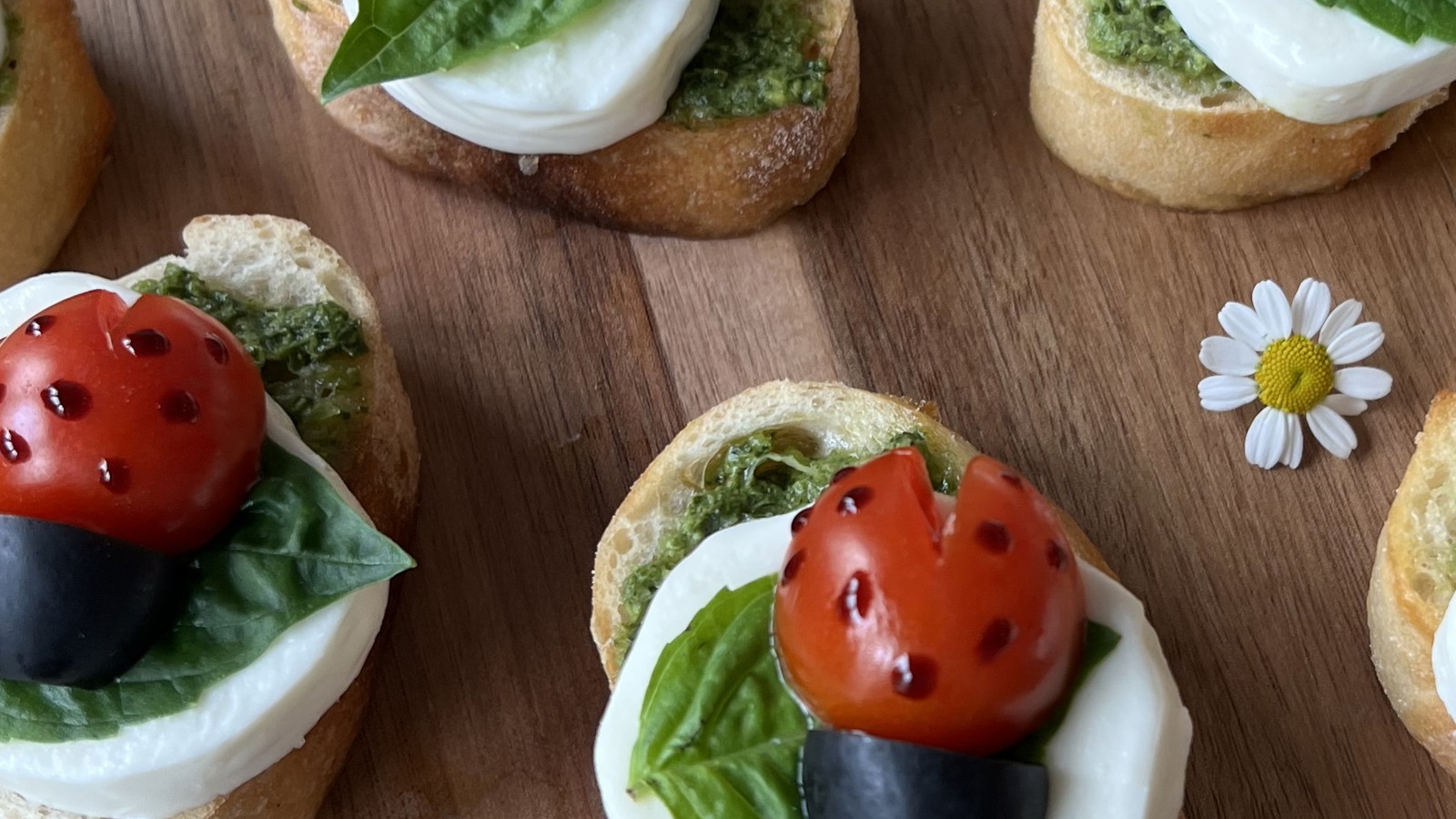 Image of Ladybug Caprese Bites