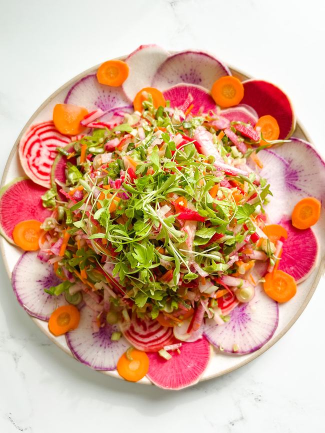 Rainbow Radish Salad