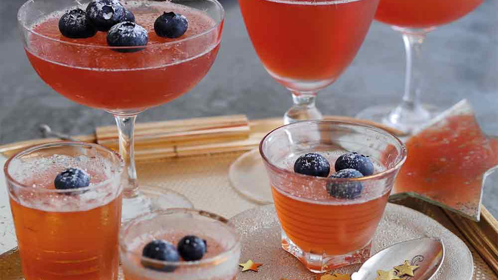 Sparkly Sloe Gin Jellies