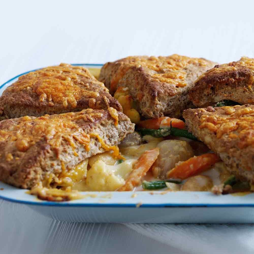 Vegetable and Nut Cobbler