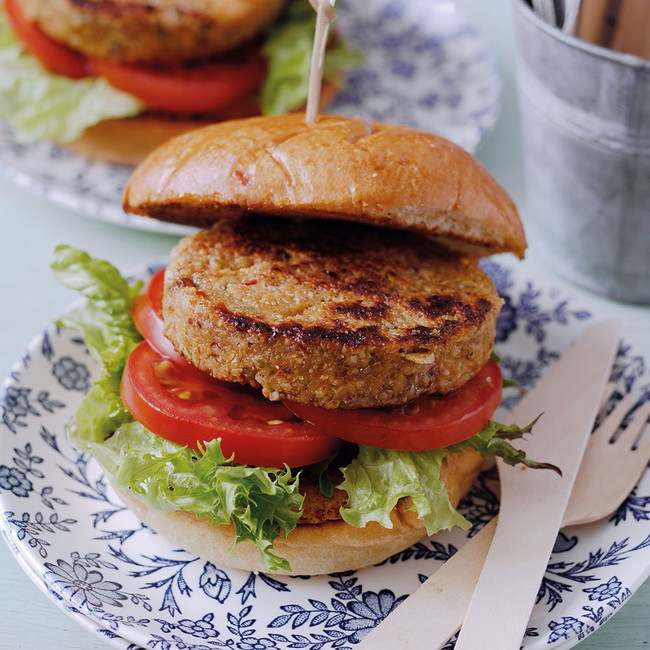 A delicious Nutty Seeded Burgers on Brioche recipe from Dairy Diary