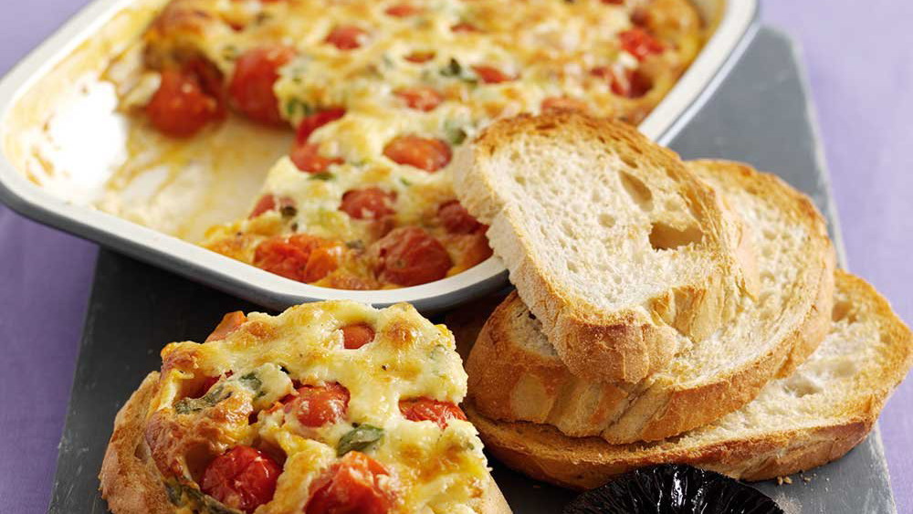 Creamy Cherry Tomato and Mushroom Toasts