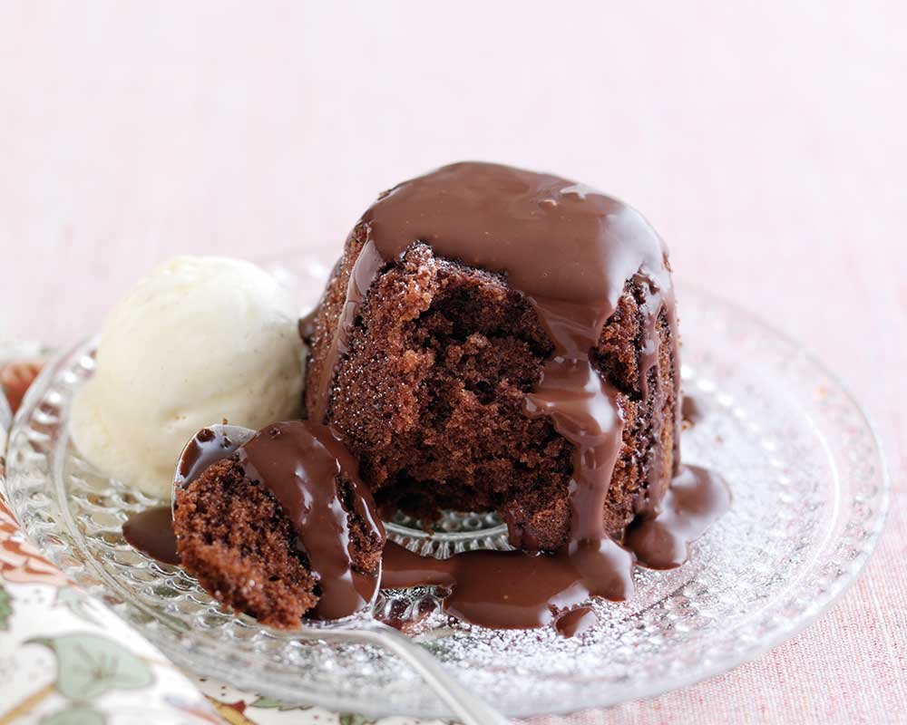 Microwave Chocolate Sponge Puddings