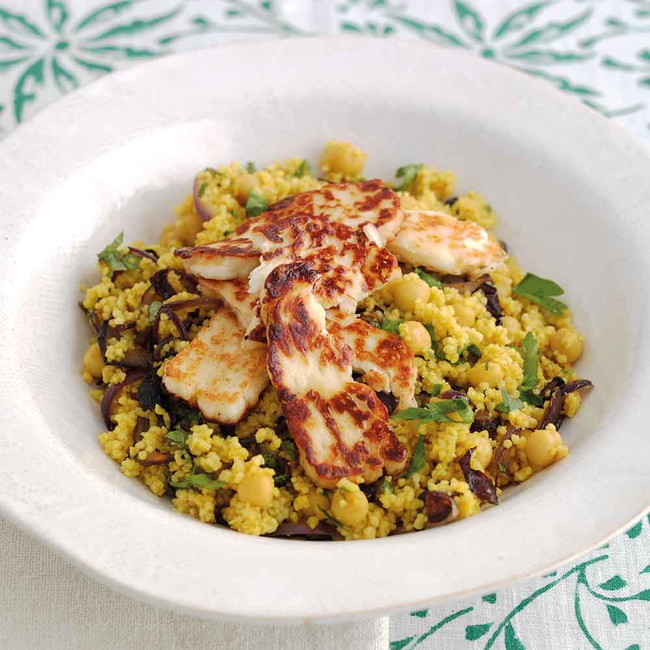 Honeyed Halloumi with Golden Couscous