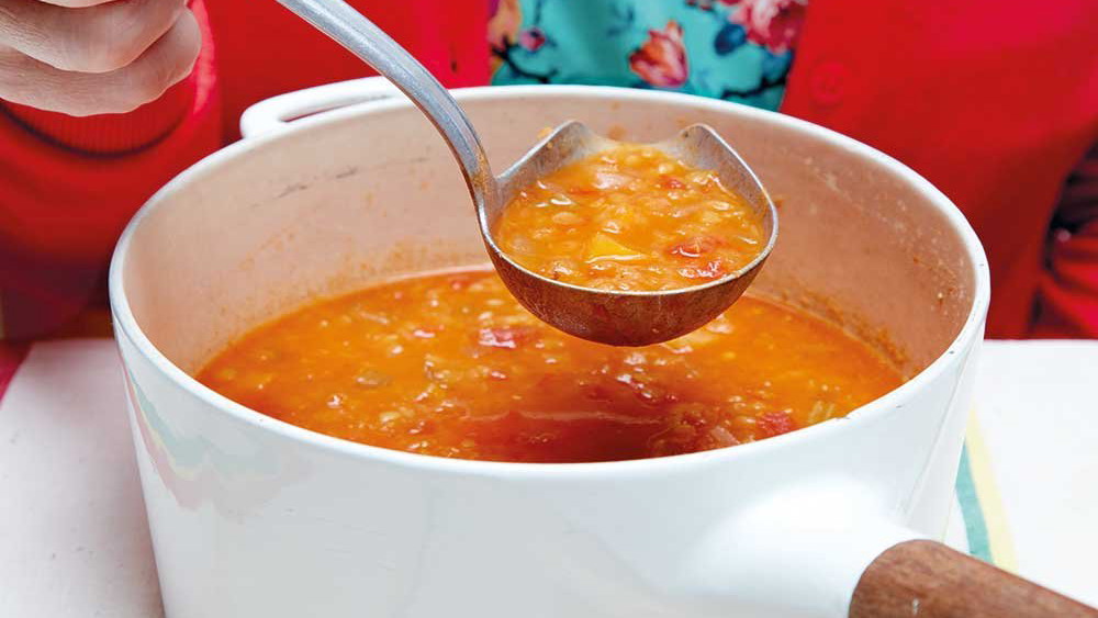 Smoky Tomato & Red Lentil Soup