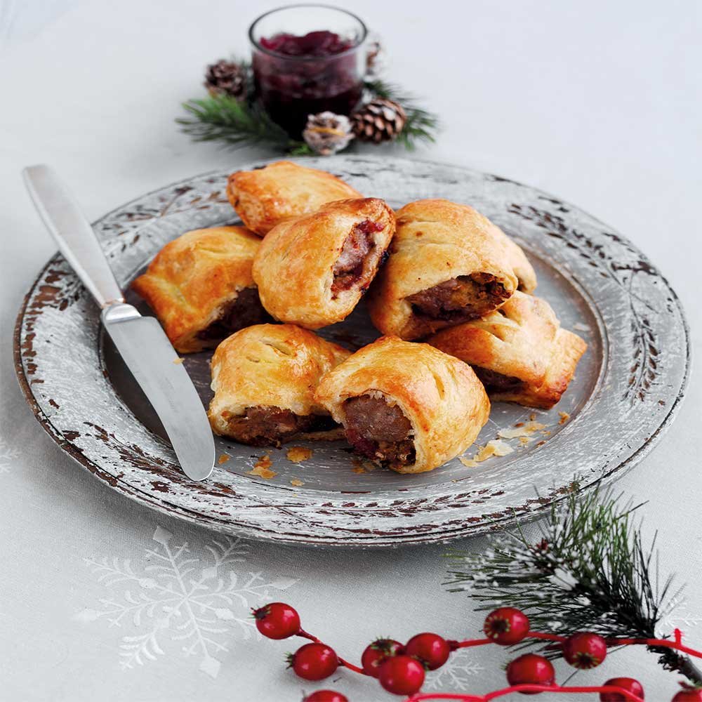 Festive Pork & Cranberry Sausage Rolls