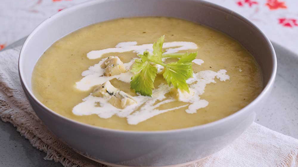 Celery, Stilton & Pear Soup
