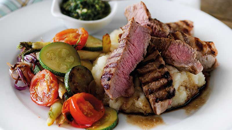 Griddled Lamb with Pesto