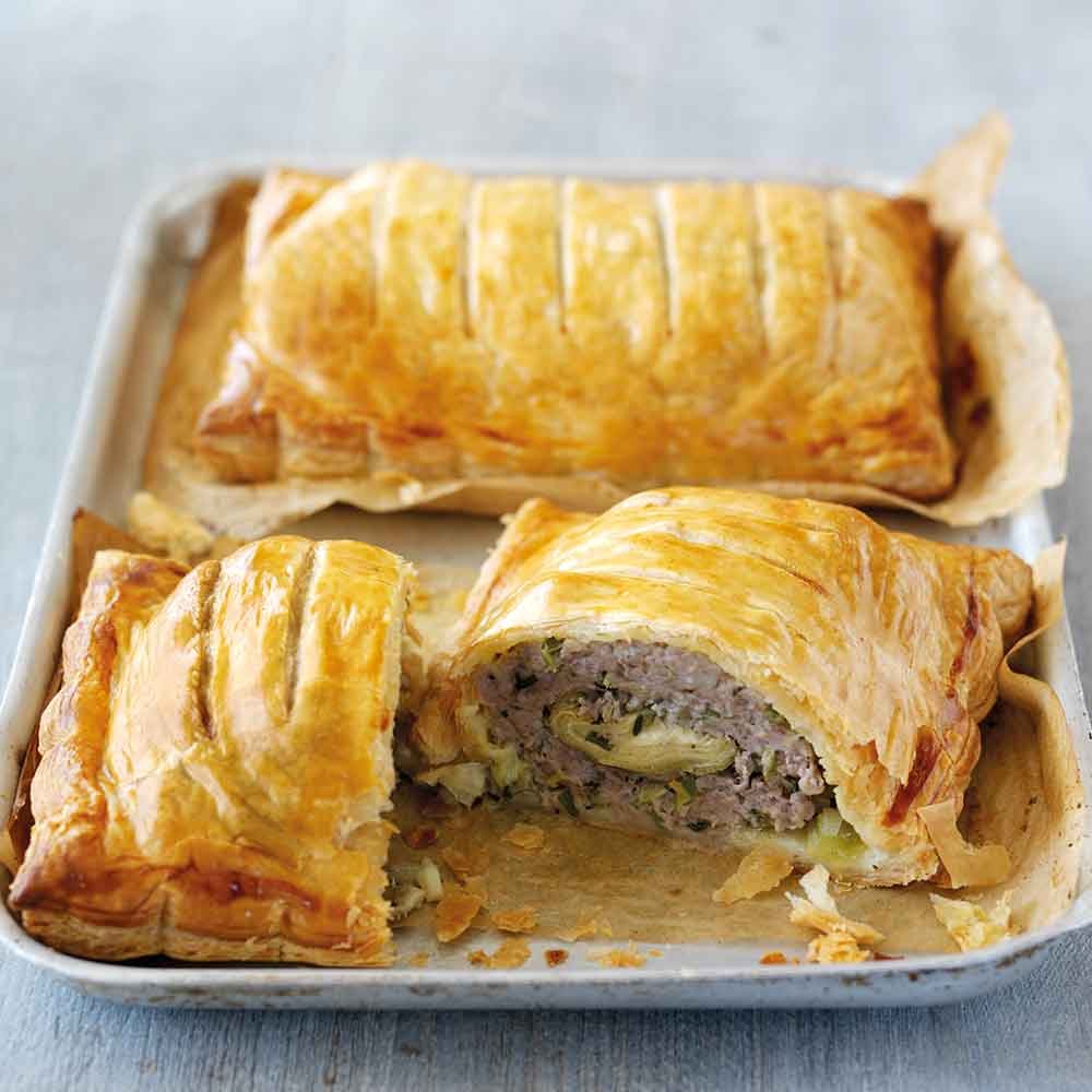 Sausage & Artichoke Rolls