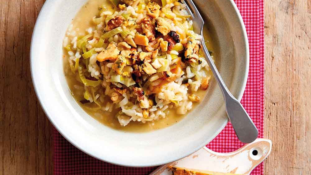 Leek, Blue Cheese & Mixed Nut Risotto