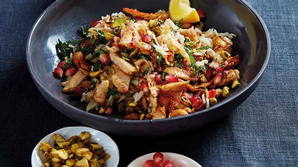 Tahini Turkey with Persian Rice
