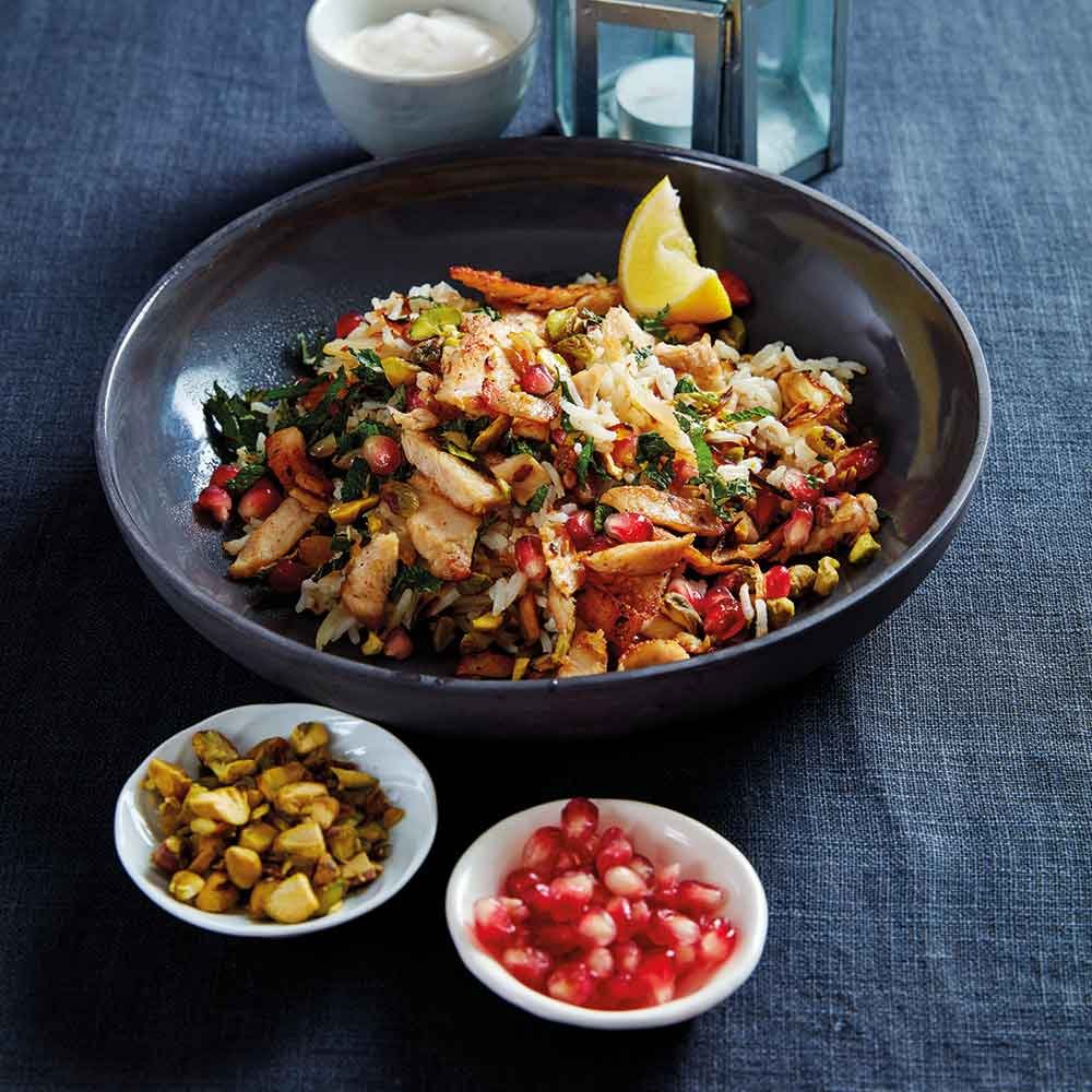 Tahini Turkey with Persian Rice