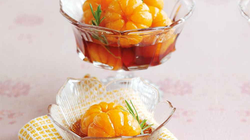 Caramel Clementines with Rosemary