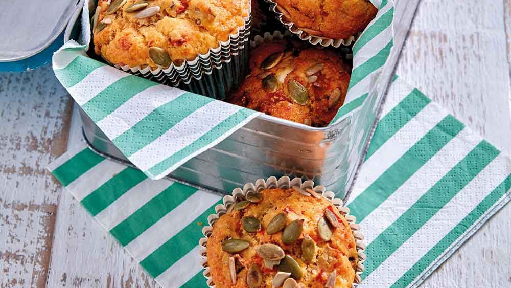 Feta, Olive & Tomato Muffins