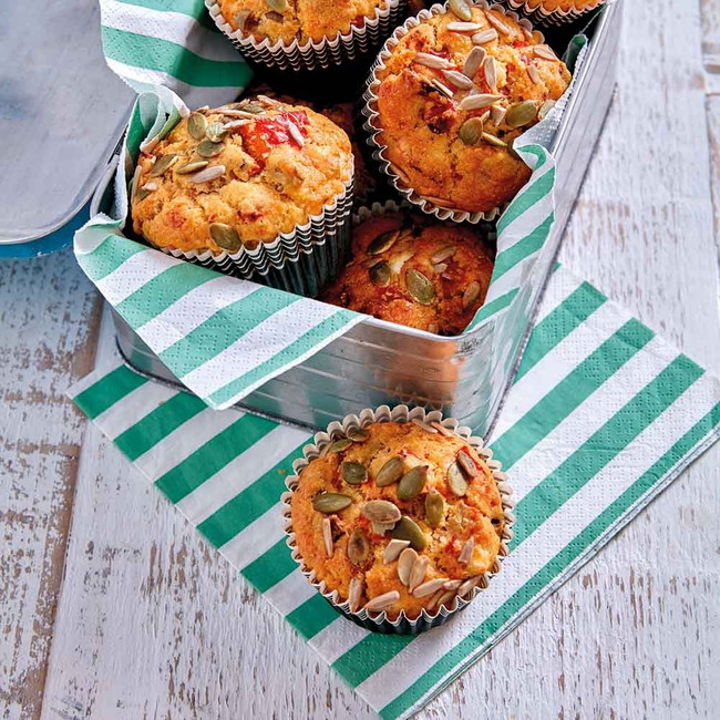 Feta, Olive & Tomato Muffins