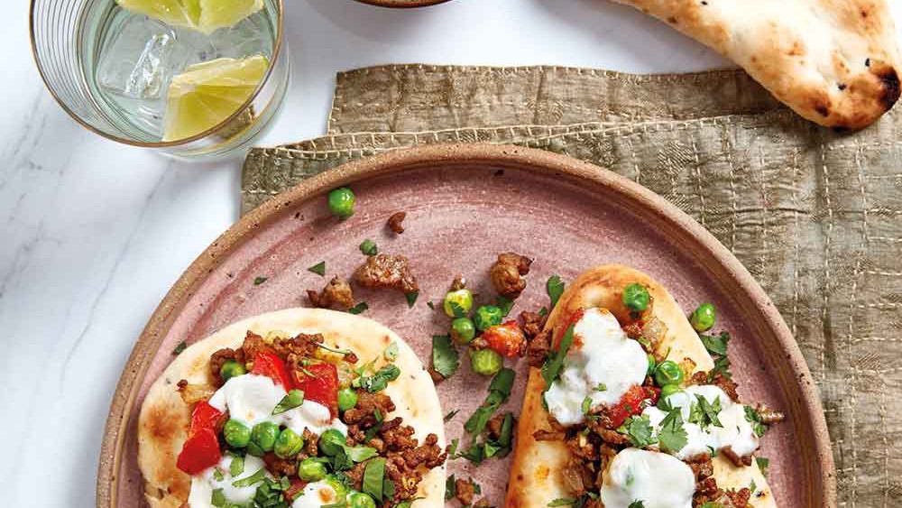 Keema Naan Pizza