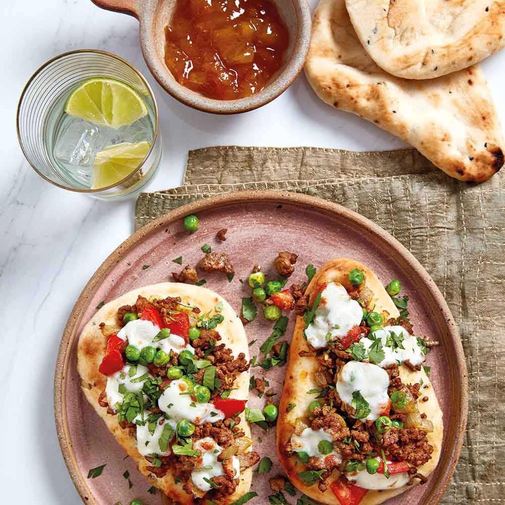 Keema Naan Pizza