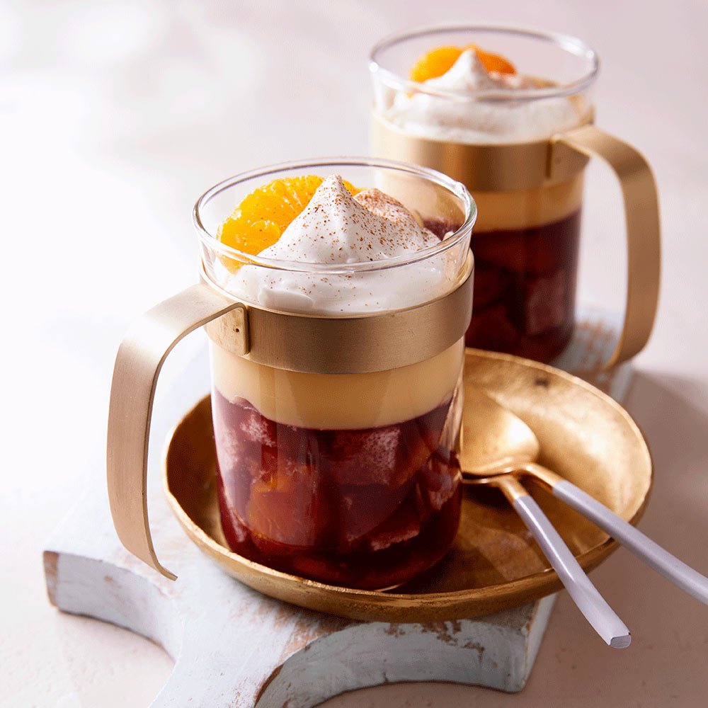 Mulled Wine Jelly Trifles