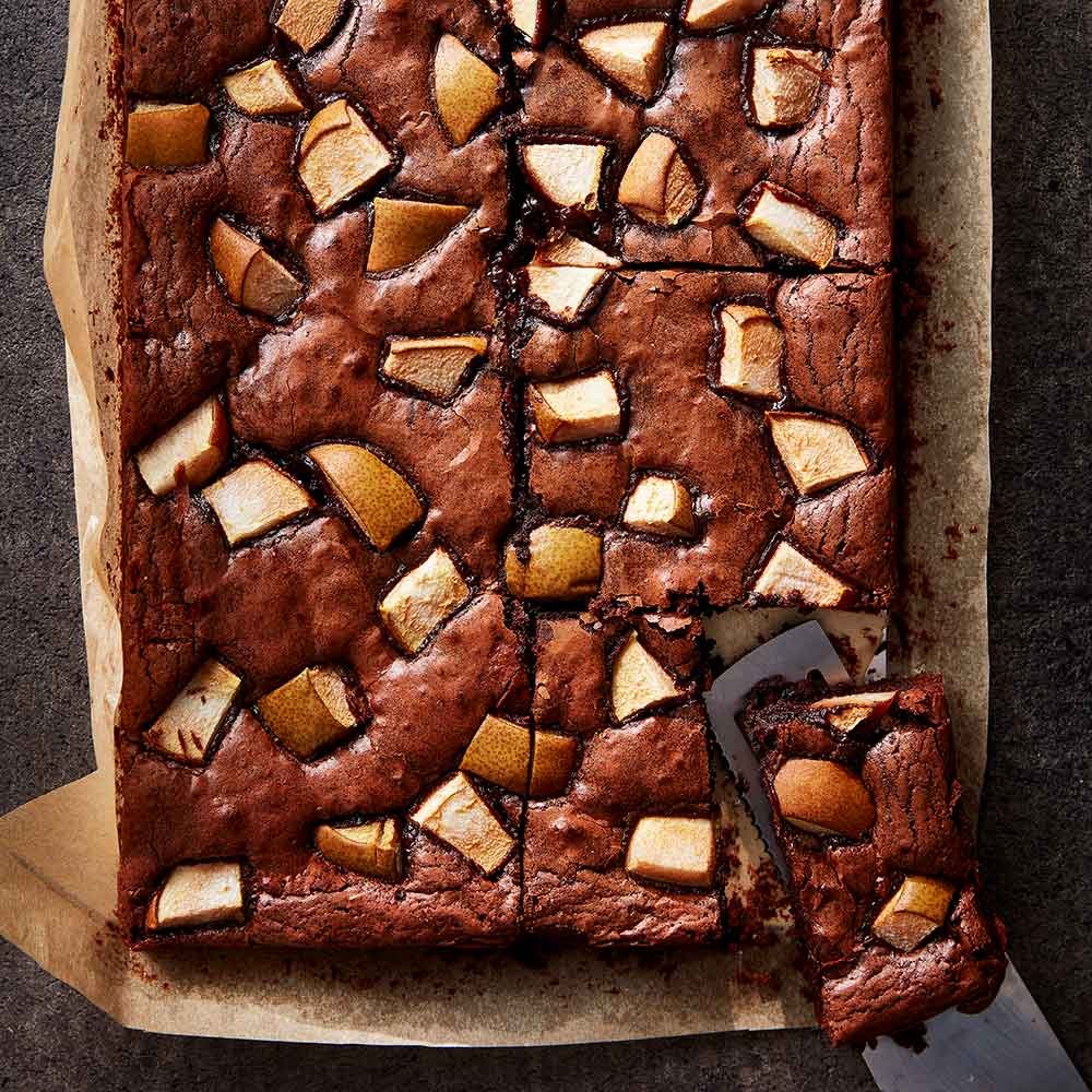 Chocolate & Pear Brownies