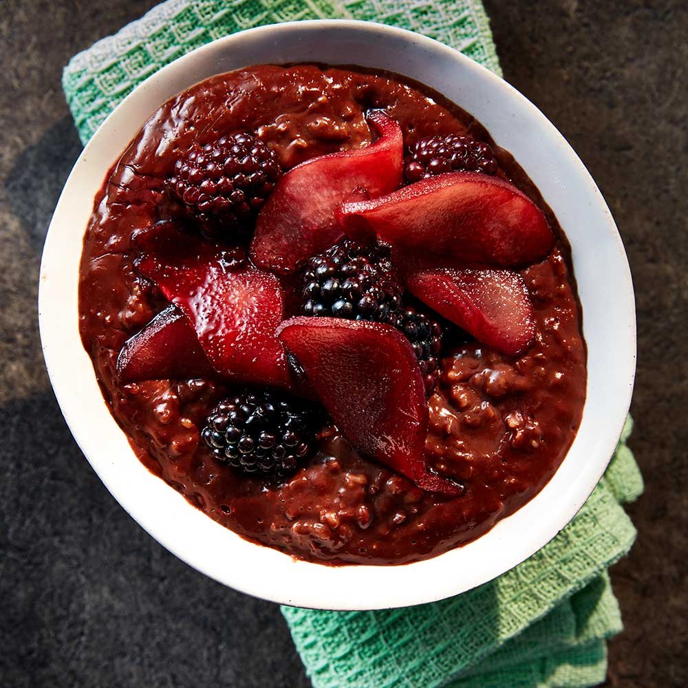 Chocolate Porridge with Forager's Compote