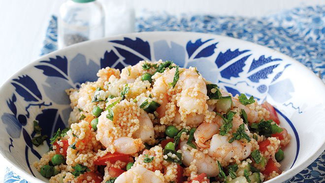 French-Style Couscous with Prawns