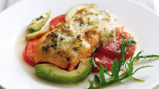 Baked Salmon Tricolore