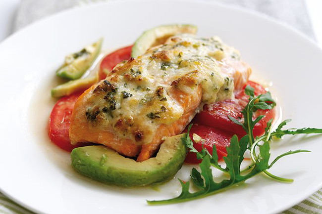 Baked Salmon Tricolore
