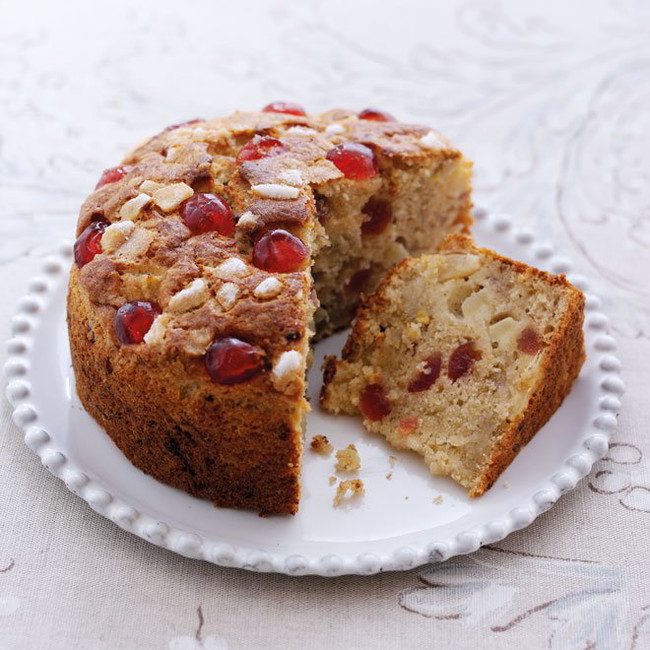 cherry pineapple banana cake