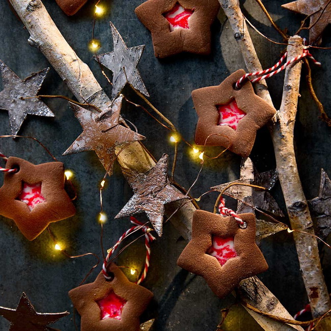 Candy Cane Stained Glass Biscuits