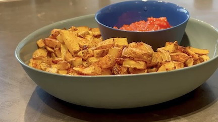 Ethiopian Twist on Patatas Bravas