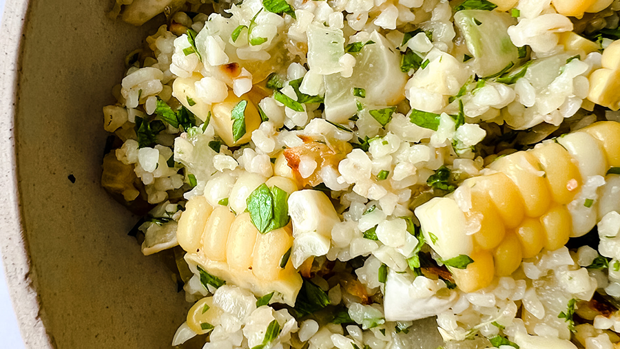 Pattypan Squash Salad