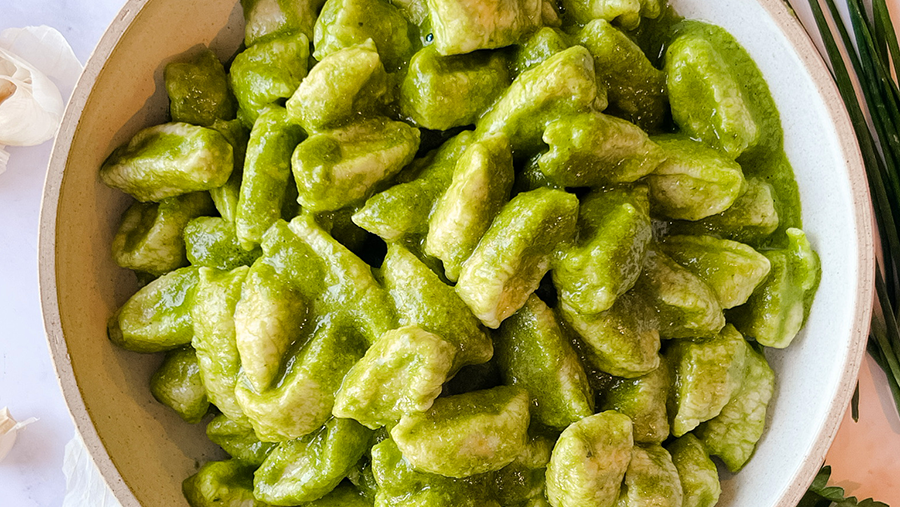 Cottage Cheese Gnocchi with Fresh Herb Sauce