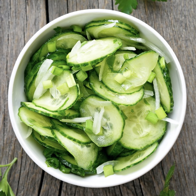 Image of crispy marinated cucumbers