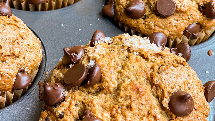 Vegan Chocolate Chip Banana Muffin Recipe