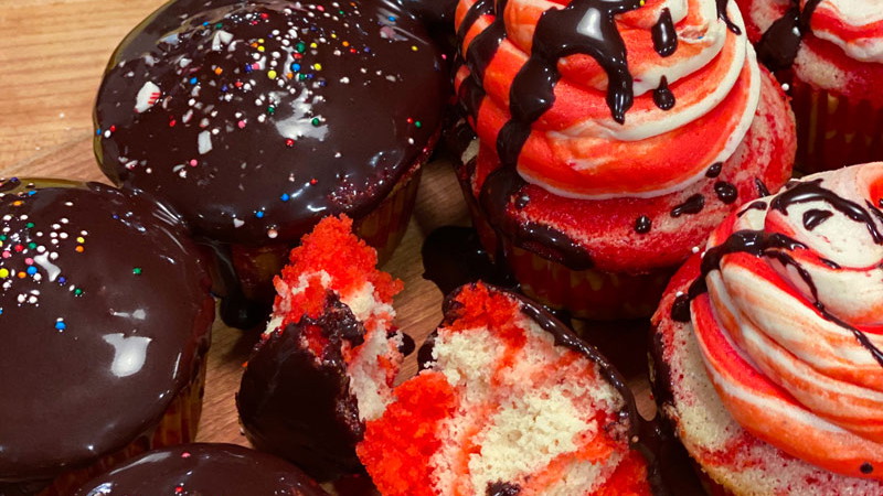 Candy Cane Cupcakes