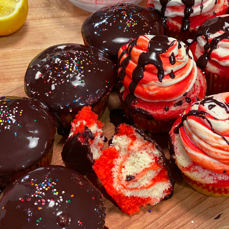 Candy Cane Cupcakes