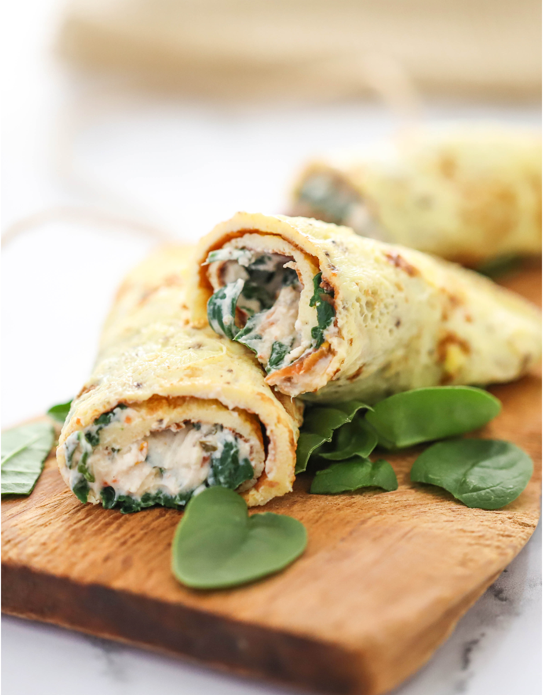 Spinach and Sun-Dried Tomato Egg Wrap - Once Upon A Homestead Recipes