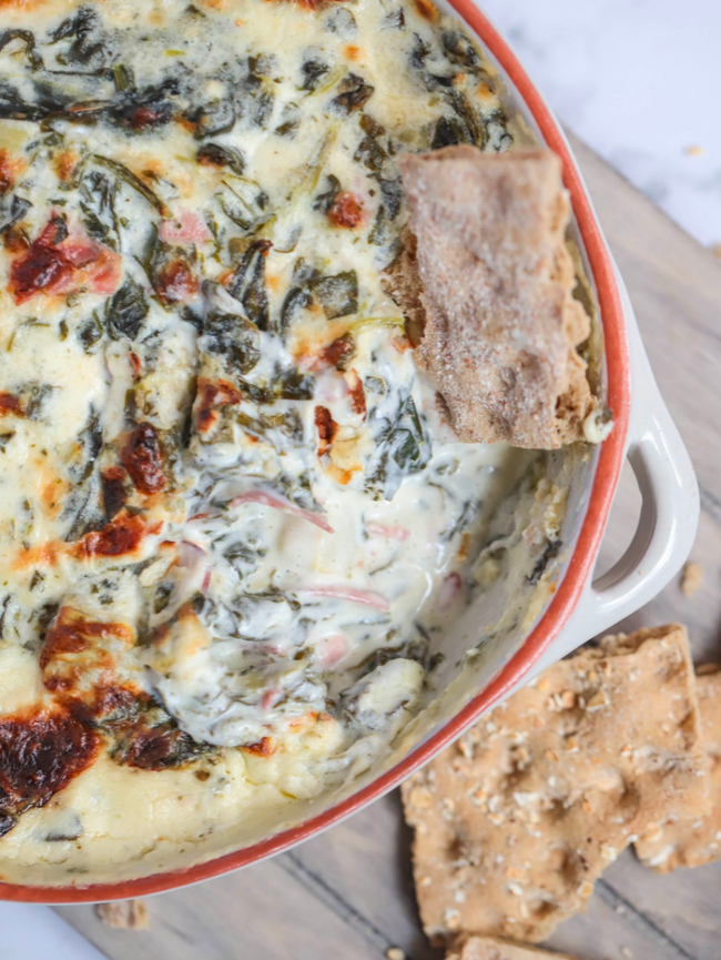 Creamy Spinach Artichoke Dip - Once Upon A Homestead Recipes