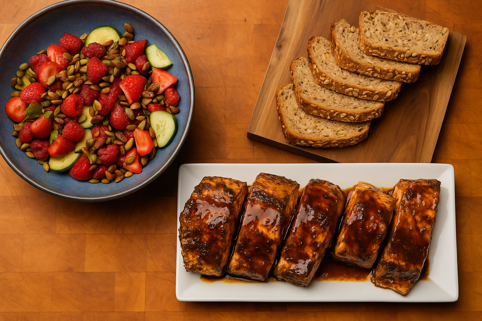 Image of Braised Salmon in Red Wine Reduction