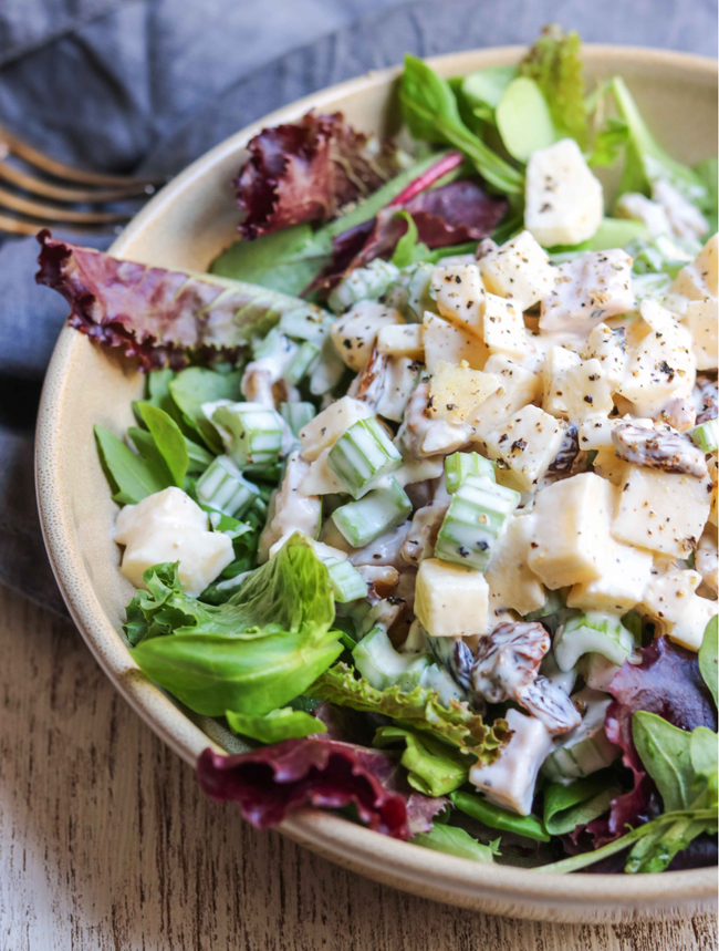 Classic Waldorf Chicken Salad - Once Upon A Homestead Recipes