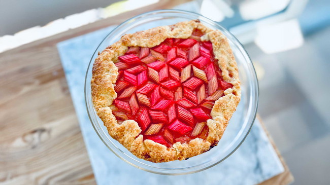 Image of Easy Rhubarb Galette with Flaky Crust and Tart-Sweet Filling
