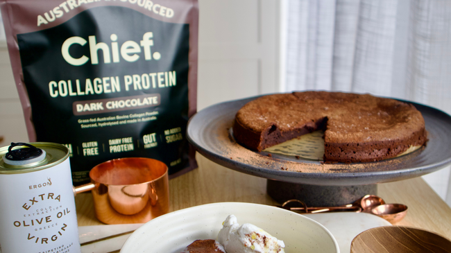 Image of Dark Chocolate Olive Oil Cake (Brain + Focus Edition)