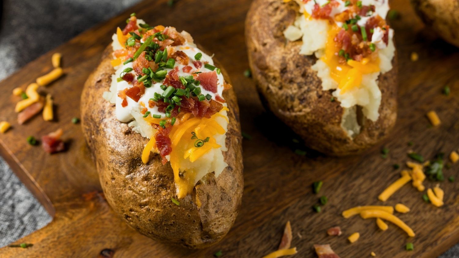 Image of Loaded Baked Potato with Garlic Sour Cream & Cheese
