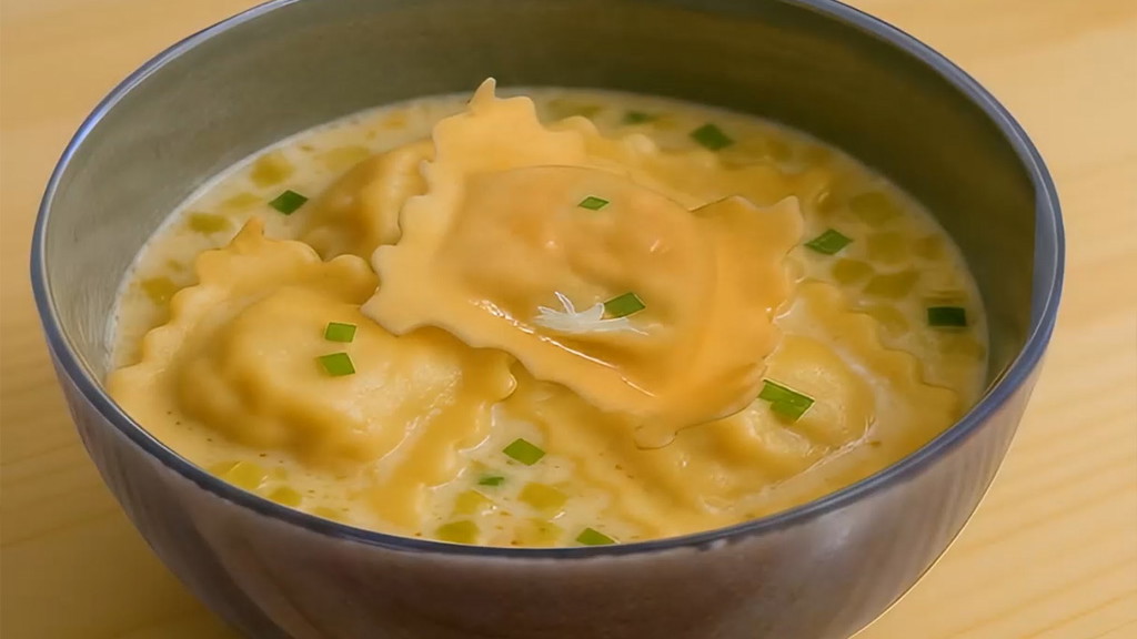 Image of Raviolones de Hongos con salsa de puerros