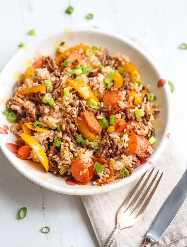 Cajun Beefy Rice With Vegetables - Once Upon A Homestead Recipes