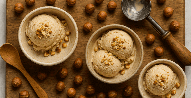 Image of Hazelnut Ice Cream Recipe UK